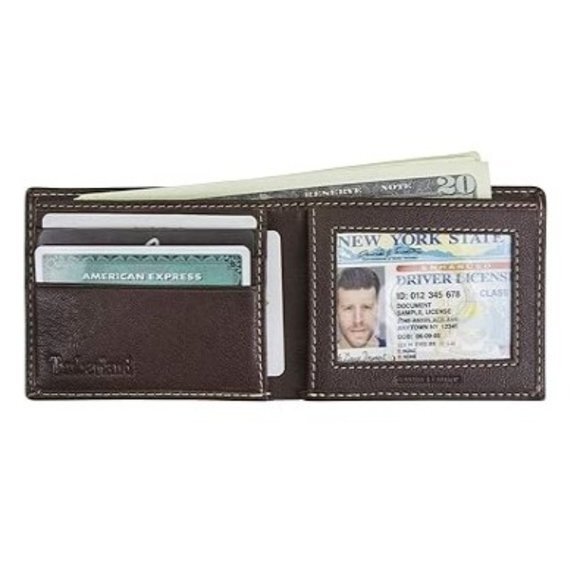Timberland‎ Men's Brown Blix Slimfold Leather Wallet - Picture 6 of 6